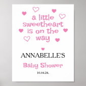 Ein kleines Liebchen Girl Baby Dusche Willkommen Poster (Vorne)