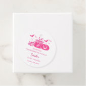 Ein kleines Mädchen braut rosa Halloween-Kinderdus Geschenkanhänger (Beispiel)