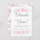 ein kleines Mädchen mit blumengeschmückter, einfac Dankeskarte (Vorne/Hinten)