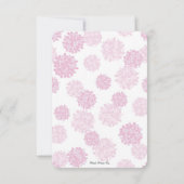 ein kleines Mädchen mit blumengeschmückter, einfac Dankeskarte (Rückseite)