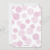 ein kleines Mädchen mit blumengeschmückter, einfac Einladung (Rückseite)