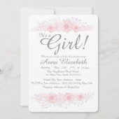 ein kleines Mädchen mit blumengeschmückter, einfac Einladung (Vorderseite)