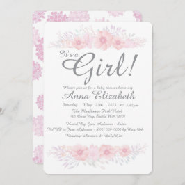 ein kleines Mädchen mit blumengeschmückter, einfac Feiertagskarte