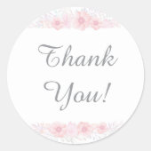 ein kleines Mädchen mit blumengeschmückter, einfac Runder Aufkleber (Vorderseite)