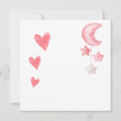 Ein kleines Mädchen mit einer hübschen Botschaft Einladung (Rückseite)