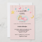 Ein kleines Mädchen pinkfarben Babydusche Einladung (Vorderseite)