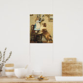 Ein kleines Mädchen und ihre Sheltie von Burton Ba Poster (Küche)