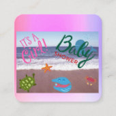 Ein kleines Mädchen unterwegs: Ozeanabenteuer Begleitkarte (Vorderseite)