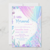 Ein kleines Mermaid Baby Dusche Party Einladung (Vorderseite)