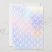 Ein kleines Mermaid Baby Dusche Party Einladung (Rückseite)