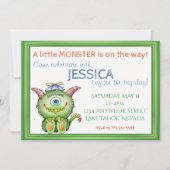 Ein kleines Monster-Baby-Duschbad Einladung (Vorderseite)