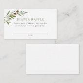 Ein kleines Olive-Baby-Duschduschabwaschbecken Begleitkarte (Vorne/Hinten)