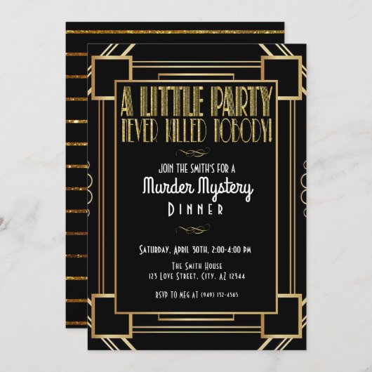 Ein kleines Party hat nie jemanden getötet Einladung (Vorne/Hinten)