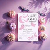 Ein kleines pastellrosa Halloween-Baby-Dusche Einladung