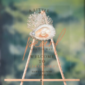 Ein kleines Perl Seashell Baby Duschgel Begrüßungs Acrylschild (Neutral)