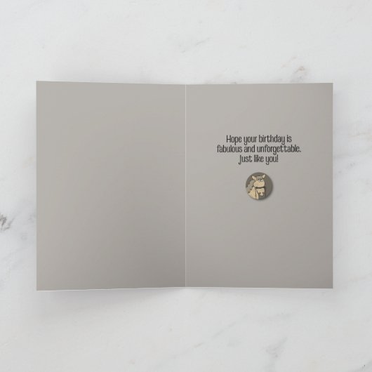 "Ein kleines Pferd" Sonntag Karte (Innenseite)