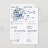 Ein kleines Prince Royal Blue Duwer Baby Trivia Einladung (Vorne/Hinten)