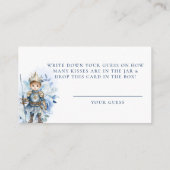 Ein kleines Prince Royal Blue Duwer Kisses Begleitkarte (Rückseite)