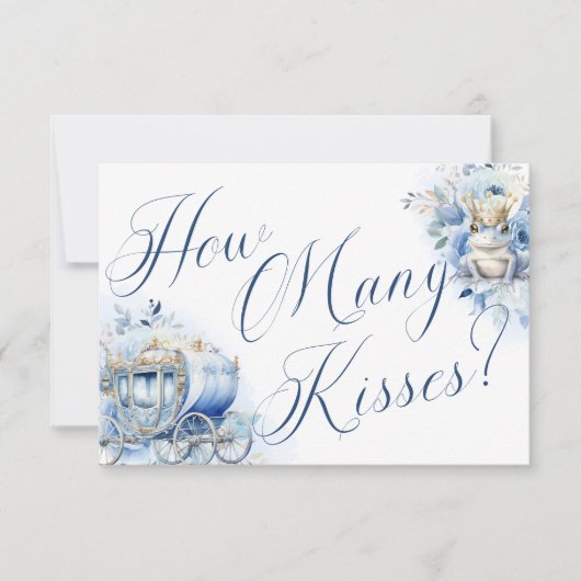 Ein kleines Prince Royal Blue Duwer Kisses Einladung (Vorderseite)