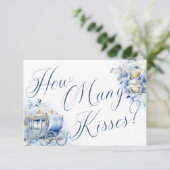 Ein kleines Prince Royal Blue Duwer Kisses Einladung (Stehend Vorderseite)