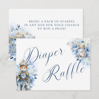 Ein kleines Prinz Royal Blue Duschdieger Raffle Einladung