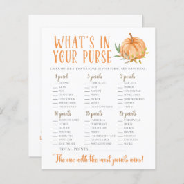 Ein kleines Pumkin Floral Baby Dusche Purse Spiel