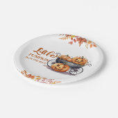 Ein kleines Pumkin Halloween-Herbstdusche Pappteller (Schrägansicht)