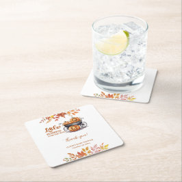 Ein kleines Pumkin Halloween-Herbstdusche Rechteckiger Pappuntersetzer