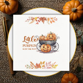 Ein kleines Pumkin Halloween-Herbstdusche Serviette