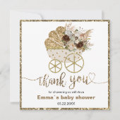 Ein kleines Pumpkin Baby Dusche danke (Vorderseite)