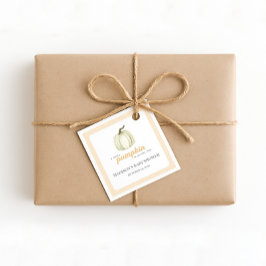 Ein kleines Pumpkin Baby Dusche Gefallen Tag Geschenkanhänger