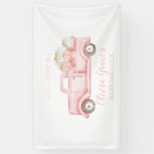 Ein kleines Pumpkin Baby Dusche rosa LKW-Banner Banner (Vertikal)