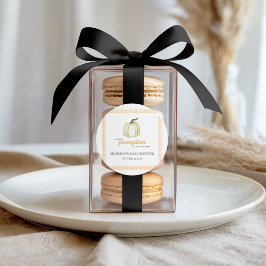 Ein kleines Pumpkin Baby-Duschkleber-Etikett Quadratischer Aufkleber