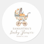 Ein kleines Pumpkin Baby Duschmittel bevorzugt Sti Runder Aufkleber (Vorderseite)