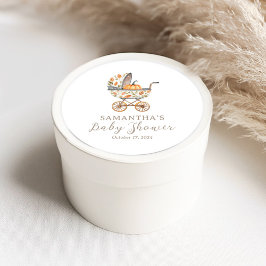 Ein kleines Pumpkin Baby Duschmittel bevorzugt Sti Runder Aufkleber