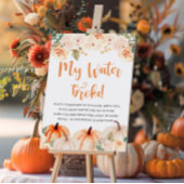 Ein kleines Pumpkin Baby Shower-Zeichen Poster