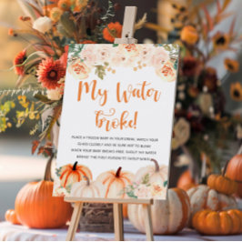 Ein kleines Pumpkin Baby Shower-Zeichen Poster