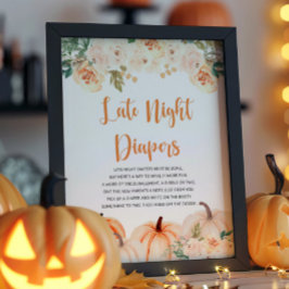 Ein kleines Pumpkin Baby Shower-Zeichen Poster