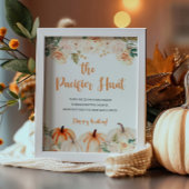 Ein kleines Pumpkin Baby Shower-Zeichen Poster