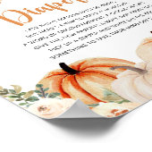 Ein kleines Pumpkin Baby Shower-Zeichen Poster (Ecke)