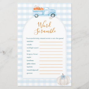 Ein kleines Pumpkin Blue Truck Word Scramble Game