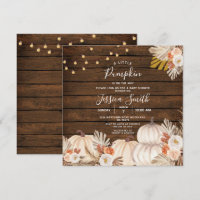 Ein kleines Pumpkin Boho Baby Dusche Wood