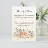 Ein kleines Pumpkin Boho Babyduschbücher für Baby Begleitkarte (Stehend Vorderseite)