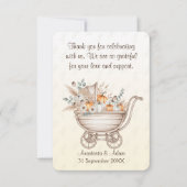 Ein kleines Pumpkin Boho Babydusche Dankeskarte (Vorderseite)