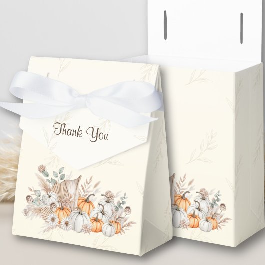 Ein kleines Pumpkin Boho Babydusche Geschenkschachtel