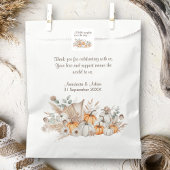 Ein kleines Pumpkin Boho Babydusche Geschenktütchen