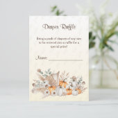 Ein kleines Pumpkin Boho Babydusche Windeln Raffle Begleitkarte (Stehend Vorderseite)