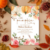 Ein kleines Pumpkin Boho Rustic Fall Baby Dusche Einladung
