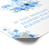 Ein kleines Pumpkin Bow Baby Shower Boy Diaper Poster (Ecke)