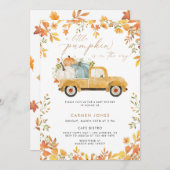 Ein kleines Pumpkin Fall Baby Duschgeschlecht neut Einladung (Vorne/Hinten)